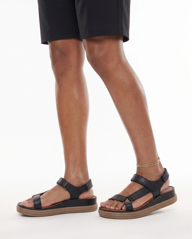 Maciejka Women's Leather Wedge Sandals Black L7634-01/00-1