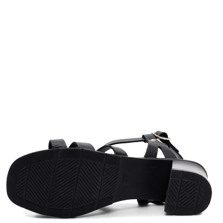 Maciejka Leather Block Heel Sandals Black E7399-01/00-1