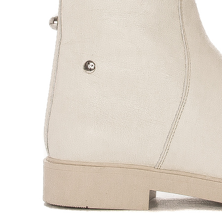 Maciejka Light Beige leather Knee-High Boots