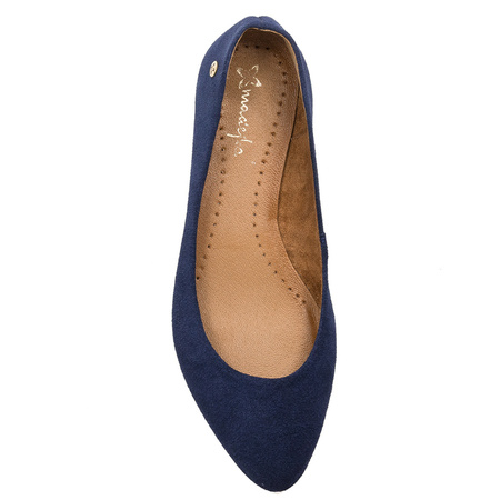 Maciejka women's Navy leather Ballerina