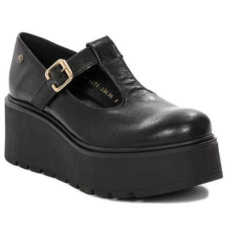 Maciejka Women's low shoes Black leather 6271A-01/00-1