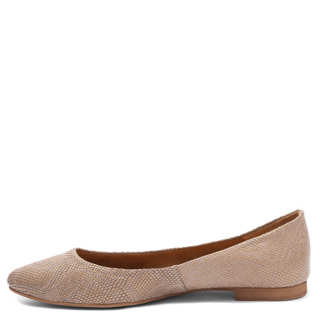 Maciejka Leather Ballet Flats Gold Snake Print 4100W-17/00-8