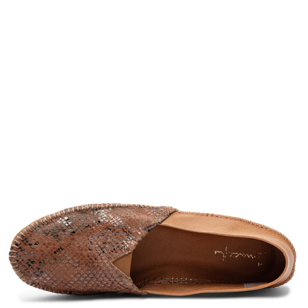 Maciejka Leather Snake Pattern Handmade Orange 1930W-53/00-0