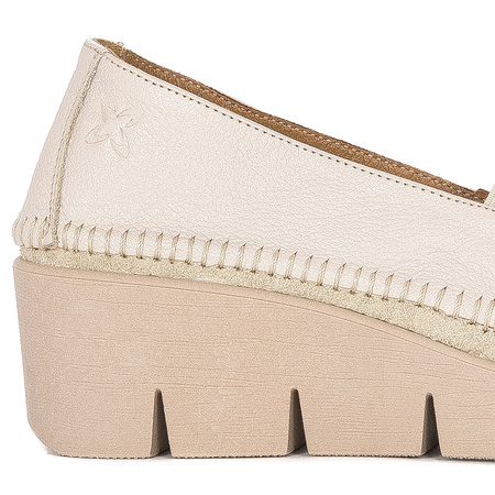 Maciejka Beige suede leather Flat Shoes 5814A-04/00-1