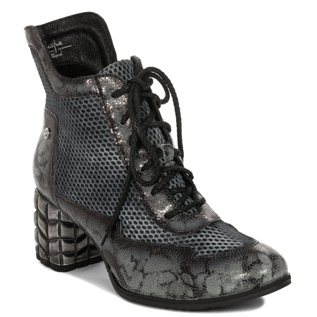 Maciejka Women's Leather Boots Ash White