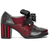 Maciejka 03655-55-00-5  Black Red Flat Shoes