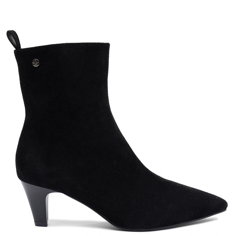 Maciejka Women's Suede Ankle Boots on a Stiletto Heel Black Suede Slip-On K7695-01/00-7