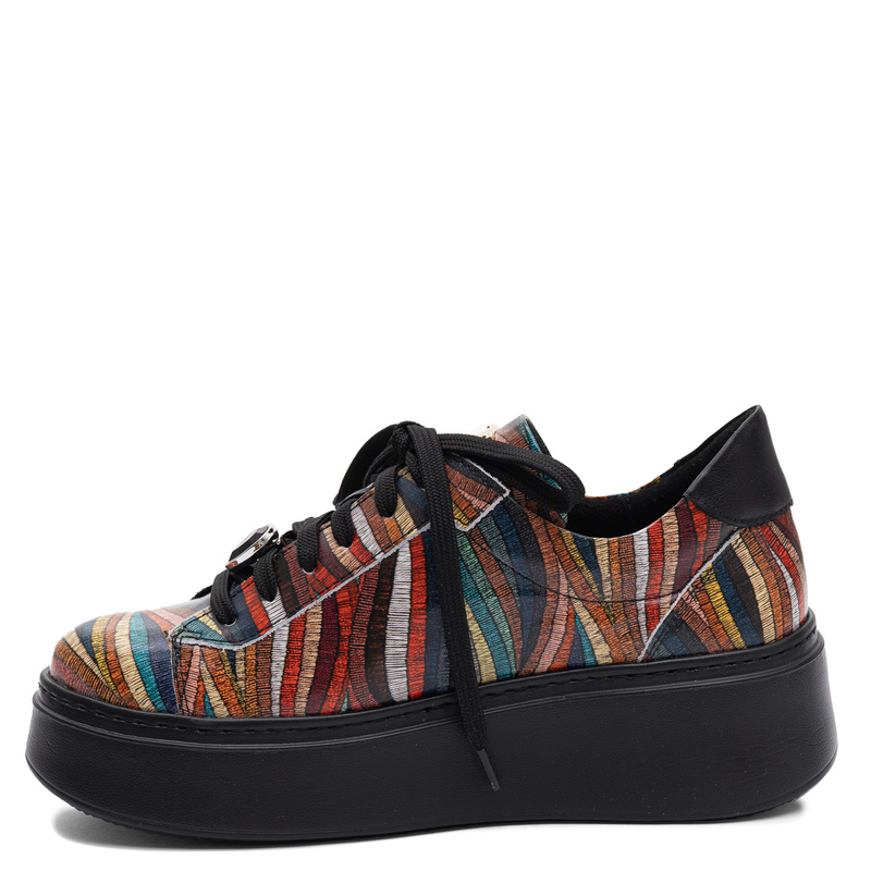 Maciejka Leather Platform Sneakers Artistic Multicolored 6191W-12/00-8