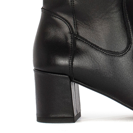 Maciejka Black leather Knee-High Boots 