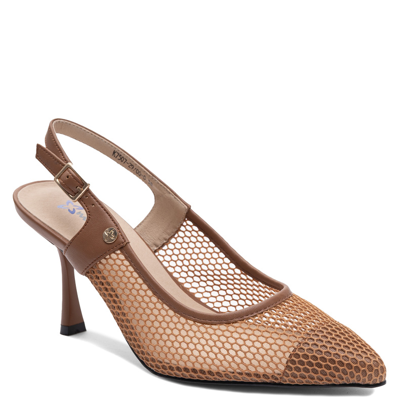 Maciejka Mesh Slingback Pumps Brown K7507-29/00-0