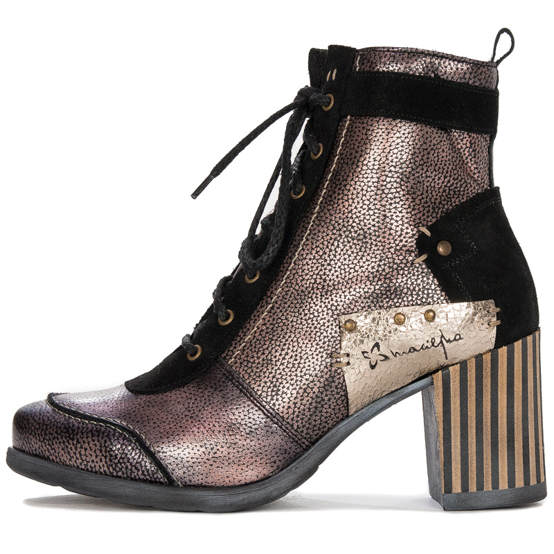 Leather Boots Black & Gold 06127-01/00-7