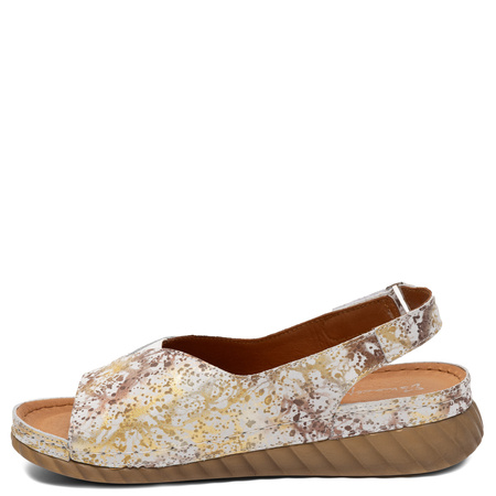 Maciejka Artistic Leather Women's Wedge Sandals Multicolor White L7633-11/00-1