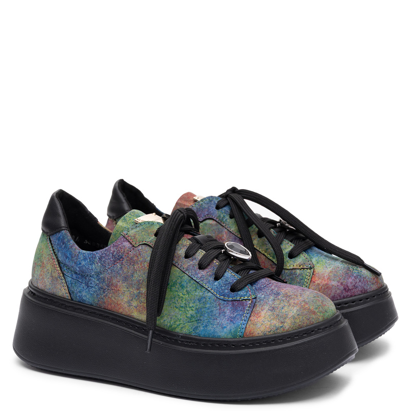 Maciejka Genuine Leather Women's Platform Sneakers Multicolour 6191W-22/00-8