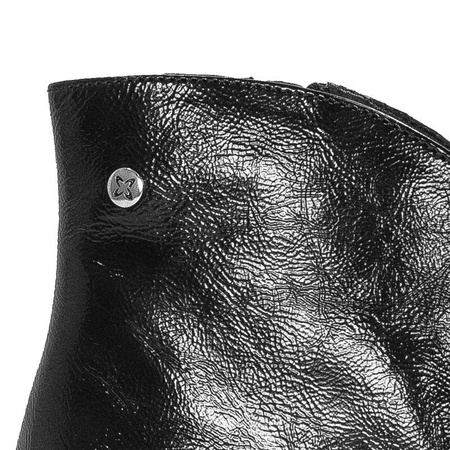 Maciejka Ankle Boots Patent Leather Low Block Heel Black 04777-20/00-3