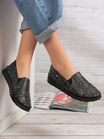 Maciejka Black & White Low Shoes 3512W-04/00-5