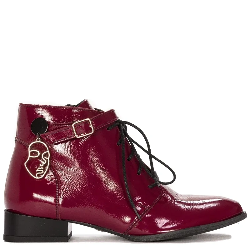 Maciejka Burgundy Leather women's Boots 5743A-44/00-7