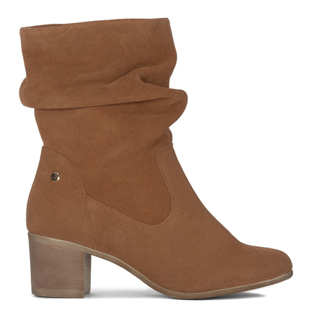 Maciejka Women's Leather Velour Boots Red