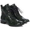 Maciejka Green Leather Women's Boots