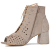 Maciejka Dark Beige Lace-Up Boots