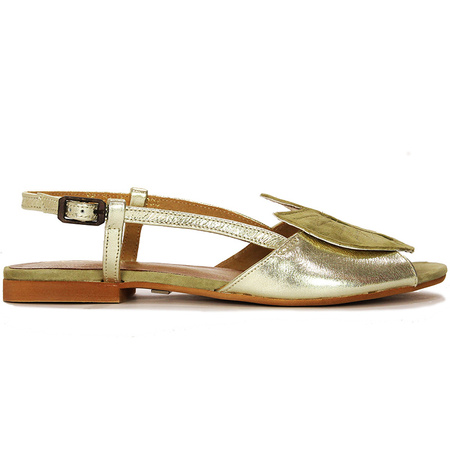 Maciejka Women's Flat Sandals Leather Gold