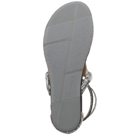 Maciejka Women's natural leather White + Grey sandals