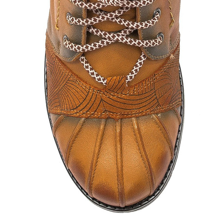 Maciejka Yellow Lace-up Boots 03961-07/00-4