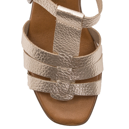 Maciejka Gold Women's Leather Sandals