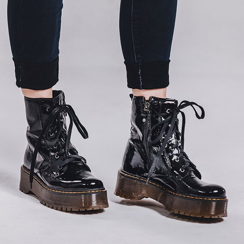 Maciejka Black leather women's Boots