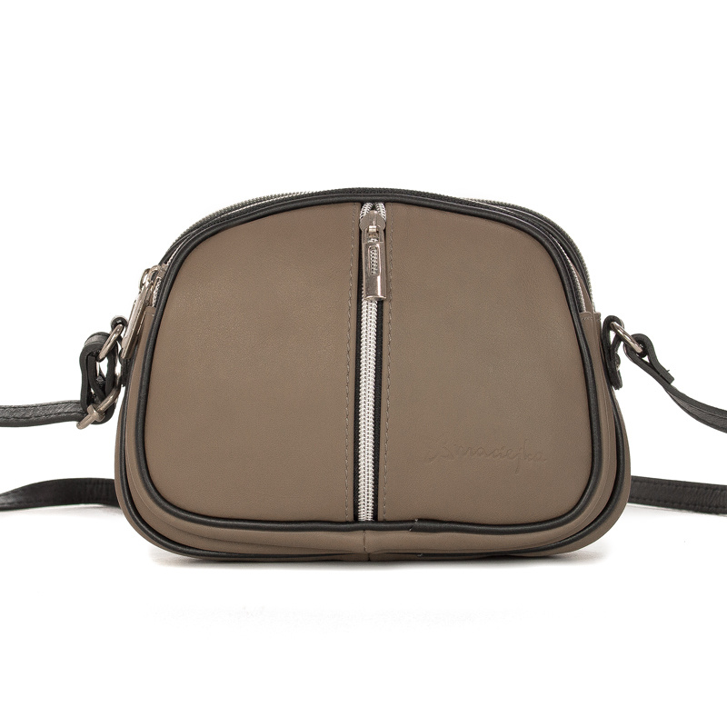 Maciejka Beige leather women's bag 00915