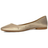 Maciejka Leather Ballet Flats Almond Toe Flat Sole Gold 04100-25/00-8