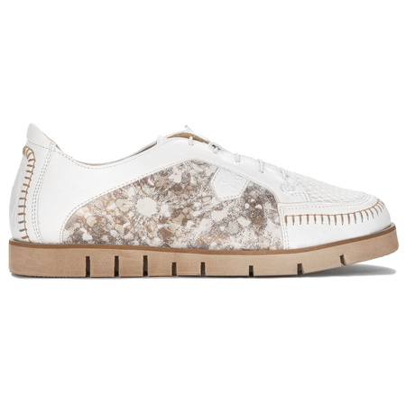 Maciejka Półbuty Damskie Skórzane Białe