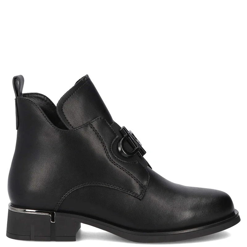 Filippo Skórzane Botki Damskie Czarne DBT7191-26-BK