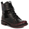 Maciejka Women's Leather Boots Black and Red