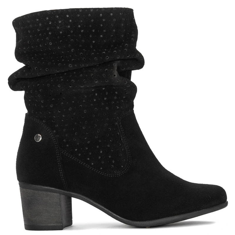 Maciejka Women's Leather Velour Boots Black
