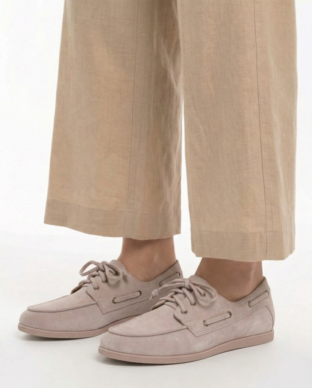 Maciejka Suede Leather Loafers Pink 07799-15/00-1