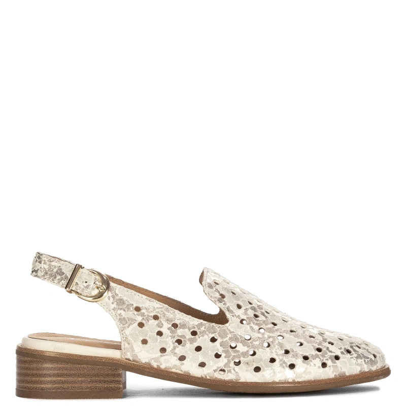 Maciejka Women's Beige and Gold Half Shoes