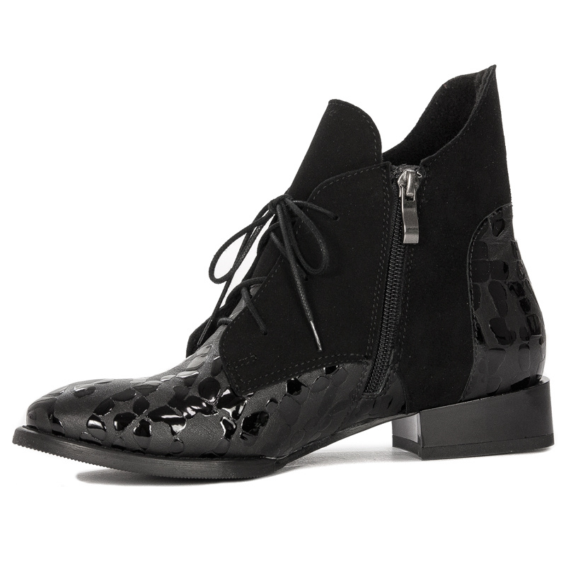 Maciejka Black Women's Lace-Up Boots 2878J-01/00-3