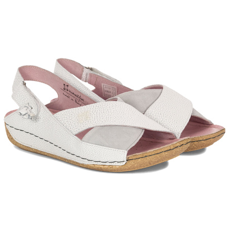 Maciejka Women's Leather White Sandals