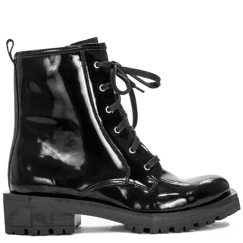 Maciejka Black Lace-up Boots