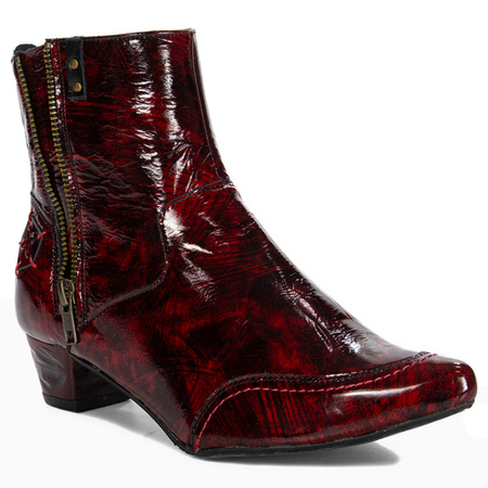 Maciejka Red Leather Women's Boots