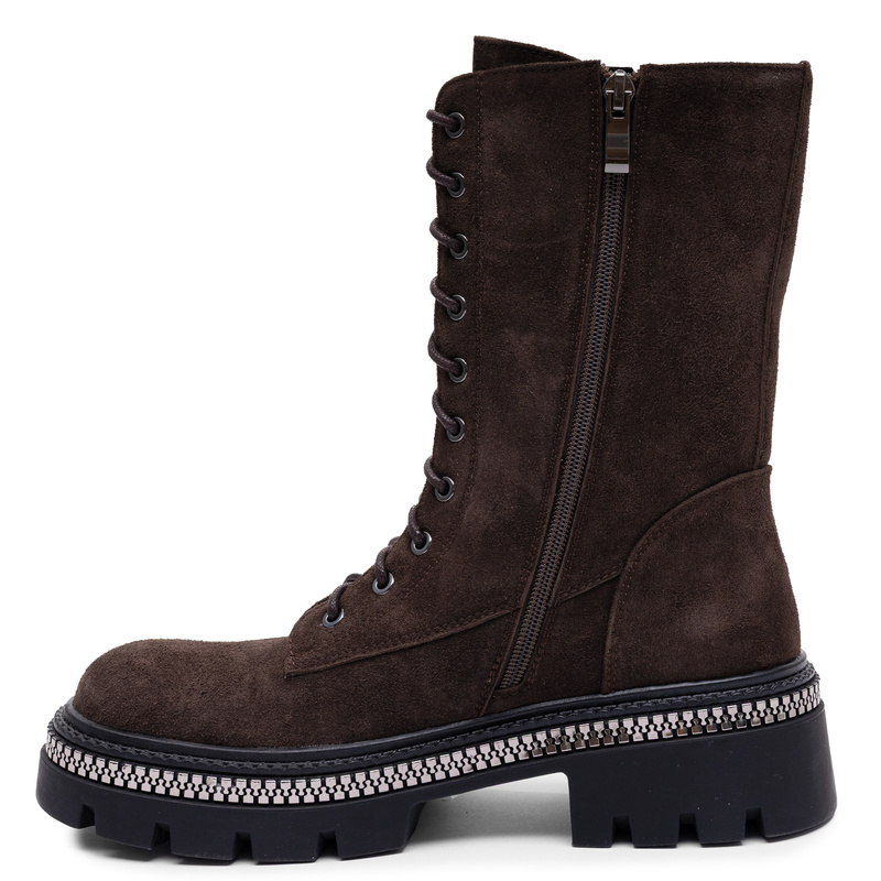 Maciejka Leather Insulated Lace-up Platform Boots Brown K7733-02/00-7