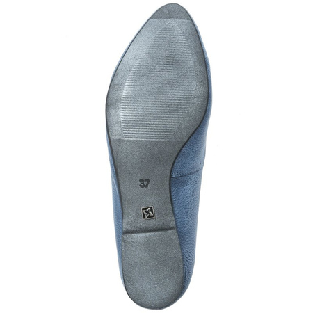 Maciejka Leather Ballet Flats Almond Toe Flat Navy-Jeans 04100-17/00-8