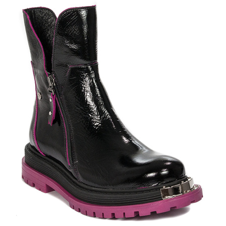 Maciejka Black+Fuchsia Boots 05747-15/00-7