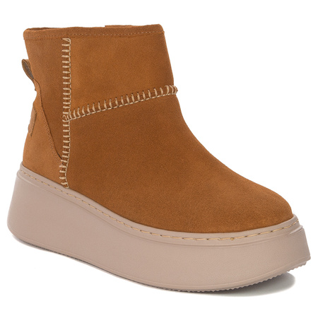 Maciejka Velour Boots with Faux Shearling Lining Russet 06257-29/00-4