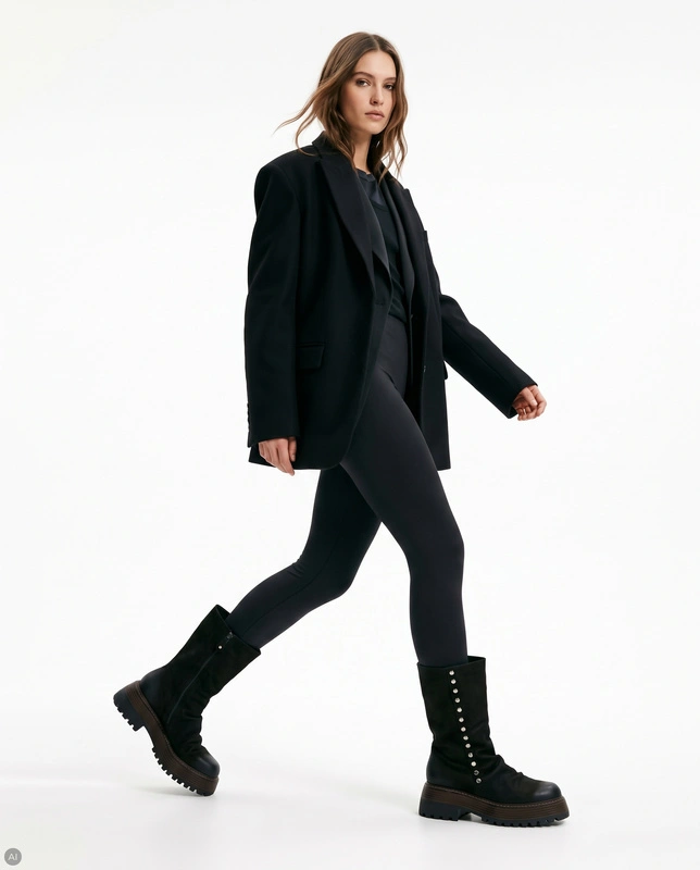 Maciejka Leather Insulated Ankle Boots Black 07595-01/00-8