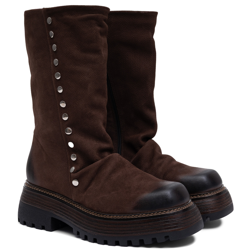 Maciejka Leather Insulated Ankle Boots Elegant Brown 07595-02/00-8