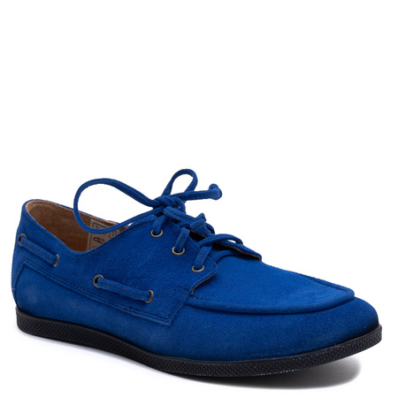 Maciejka Leather Shoes Suede Blue 07799-43/00-1