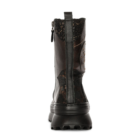 Maciejka Women's Leather Boots on Platform Brown