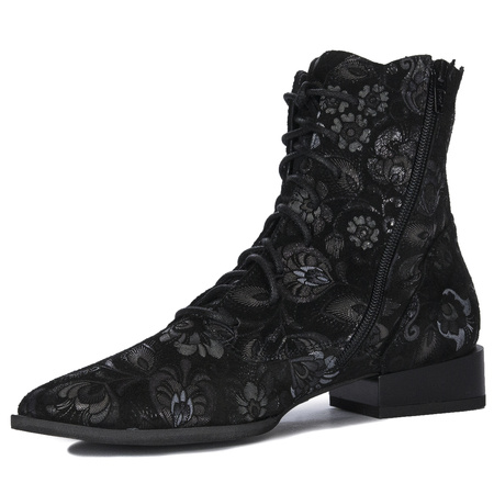 Maciejka Original Leather Boots Velour Ankle Boots Black 06391-01/00-1