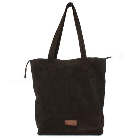 Maciejka Women's Grey Velor Leather Handbag